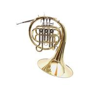 Corno francese portatile Corno francese in Si bemolle a singola laccato oro
