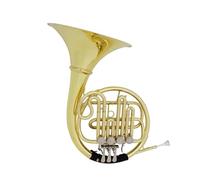 Corno francese portatile Strumento in ottone a quattro tasti corno francese separato in si bemolle