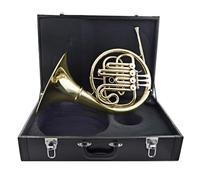 Corno Francese Professionale Corno Francese A Quattro Tasti A Fila Singola In Si Bemolle Corno Francese In Ottone Strumenti A Fiato Con Accessori (Color : Gold)
