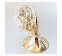 Corno Francese Professionale Corno Francese Doppio Di Alta Qualità Ottone Giallo Laccato Oro 4 Tasti Corno Francese Tono Sib/Fa Con Accessori