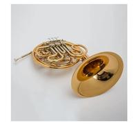 Corno Francese Professionale Corpo Standard In Ottone Laccato Oro 4 Tasti Fa/Sib Doppio Corno Francese Di Tipo Split Con Accessori