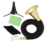 Corno Francese Professionale Strumenti A Fiato In Ottone Corno Da Cacciatore In Sib Maggiore Mini Oro Con Supporto E Nero