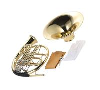 Corno Francese Singolo In Sib Corno Francese Diviso A Fila Singola In Ottone Laccato Oro A 3 Tasti Con Bocchino Kit Corno Francese