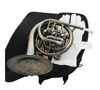 Corno Francese Strumento Musicale Antico Piccolo Mini Corno Francese In Si Bemolle Campana Tascabile Con Incisione Su Custodia