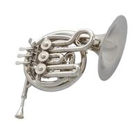 Corno Francese Strumento Musicale Chiavi In Sib Per Campana In Argento Nichel Piccolo Mini Corno Francese Con Custodia