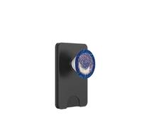 Corno in ottone per musicista jazz con note musicali blu onde sonore PopSockets PopWallet per MagSafe