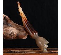 Corno Naturale Gua Sha Strumento di Massaggio Forma di Loto Meridiano Raschiando Viso Occhi Agopuntura Bastone Riflessologia Terapia Tradizionale 1 Pz