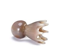 Corno Naturale Massaggiatore Dente Largo Testa Meridiano Raschiando Cuoio Capelluto Massaggio Pettine Terapia di Agopuntura Cuoio Capelluto Relax Gua Sha Strumento di Bellezza 1 Pz (Color : Black)