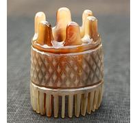 Corno Naturale Pettine di Massaggio Gua Sha Strumento Cuoio Capelluto Meridiano Raschiando Testa Spazzola di Massaggio Dei Punti di Agopuntura Agopuntura Anti Perdita di Capelli 1 Pz