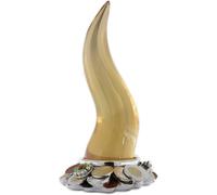 Corno Porta Monete E Portafortuna 887 AMBRA Laminato In Argento