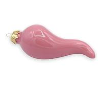 Corno Portafortuna da Appendere in Ceramica siciliana h 13 cm ca. (1Unità) con 9 opzioni Colore - Rosa