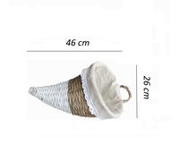 cornucopia in vimini gerla da parete per bouquet composizione fiori