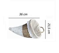 cornucopia in vimini gerla da parete per bouquet composizione fiori