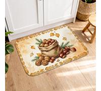 Cornucopia Tappetini da cucina per pavimento, autunno rustico mele zucche autunnali arancioni lavabili comfort cucina tappeto per lavanderia ingresso bagno 40,6 x 61 cm