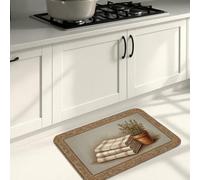 Cornucopia - Tappetini da cucina per pavimento, raccolta rustica, frutta, verdura, autunno, caldo, beige, morbido, lavabile, per lavello, lavanderia, bagno, 40,6 x 119,6 cm