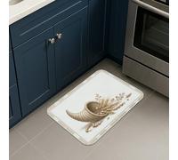 Cornucopia - Tappetini da cucina per pavimento, rustico con vaso floreale autunnale, beige, comodi, lavabili, imbottiti, per lavanderia, bagno, corridoio, 40,6 x 61 cm