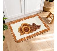 Cornucopia Tappetino da cucina per pavimento, rustico tradizionale lanterna frutta autunno arancione lavabile morbido tappetino imbottito per lavello, lavanderia, ingresso corridoio, 40,6 x 61 cm