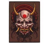Cornuto Male Demonio Samurai Fotopatch Retro Toppa XL Ricamato Ferro Su