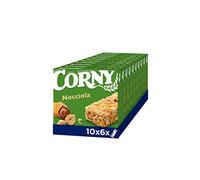 CORNY Original | 60 Barrette ai Cereali con Nocciole, 10 Confezioni da 6 Barrette x 25 g, Senza Olio di Palma, Senza Conservanti