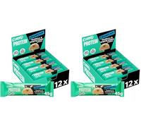 CORNY Protein Crunchy Cioccolato Bianco e Vaniglia, Barretta Proteica Senza Zuccheri Aggiunti*, 12 Barrette x 45g (Confezione da 2)