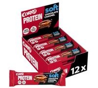 Corny Soft, Barretta Proteica al Cioccolato e Caramello, Ricca di Proteine, Senza Zuccheri Aggiunti, 12 Barrette x 45g