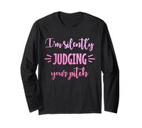 Coro canto Cantante divertente I'm Silently Judging Your Pitch Maglia a Manica
