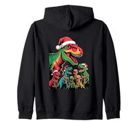 Coro di Natale T-Rex Felpa con Cappuccio