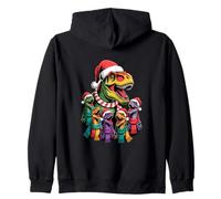 Coro di Natale T-Rex Felpa con Cappuccio
