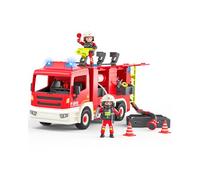 Coroiesty Camion Pompieri Giocattolo dai 4 Anni in Su, Grande Camion dei Pompieri con Modulo Light & Sound con 2 Pompieri e Attrezzi, Luci e Sirena, Veicolo di Soccorso per Bambini e Bambine