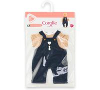 COROLLE 111190 T-SHIRT + SALOPETTE BLU MARINO PER BAMBOLA CM.30