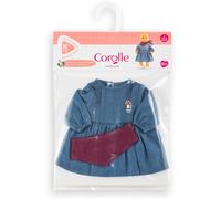 Corolle - Vestito in Jeans a Manica Lunga & Foulard Piccolo Explorer, Indumento Poppon 30 cm, da 18 Mesi, 9000111220