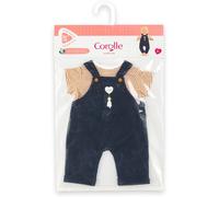 COROLLE 141890 T-SHIRT + SALOPETTE CLU MARINO PER BAMBOLE CM. 36