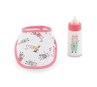 Corolle 9000140680 - Bavaglino e bottiglia Mon Grand Poupon per tutte le bambole da 36 a 42 cm
