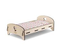 Corolle 9000141370 - Letto in legno Mon Grand Poupon con cuscino e coperta per tutte le bambole da 30 a 36 cm, smontabile rapidamente per la conservazione, a partire dai 3 anni