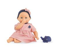 Corolle Bambola Mon Premier Poupon Baby Bain Calypso con giocattolo da bagno Balena 30 cm da 18 mesi