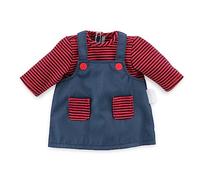 Corolle Mon Premier Poupon - Vestito da 30 cm, a righe, per tutte le bambole da 30 cm, adatto a bambini dai 18 mesi in su, Blu Scuro/Rosso