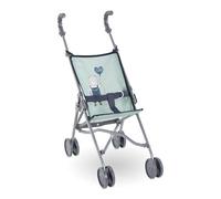 Corolle Ombrello passeggino per bambole - Salvia Stripe - Adatto per bambole grandi da 14 e 43,2 cm, pieghevole con 2 punti di bloccaggio per la sicurezza, per bambini dai 3 anni in su