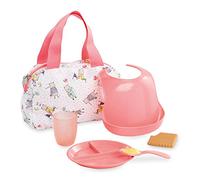 Corolle - Set di Accessori Composto da Borsa, Piatto, Tazza, Cucchiaio, Bavaglino e Biscotto