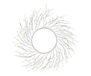 Corona 1 gioco di luce (60cm) (1pz) TIGLIO 260 luci - MICROLED Bianco caldo IP4