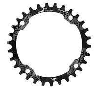 Corona 30T, Corona a velocità singola per Mountain Bike, Corona in lega di alluminio ad alta resistenza con design dente positivo negativo, Corona 104BCD per bici da strada BMX, (Nera)