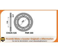 PBR 300 CORONA TRASMISSIONE ACCIAIO DENTI 42 PASSO 525 YAMAHA 900 TDM 2004
