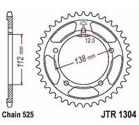 Corona a 42 denti in Acciaio JT Sproket JTR1304.42 Passo 525