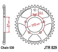 Jt Sprockets Pignone Posteriore 530 Jtr829.44 Steel
