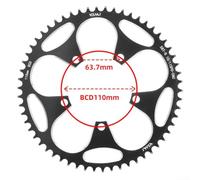 Corona a denti larghi stretti per bici da strada, ruota singola con 5 bulloni e 110BCD, selezionare da 50T a 58T (54T)