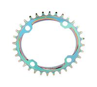 Corona a disco ovale Corona per bici Corona per catena Premium Leggera e resistente Lega di alluminio 32T Disco con dente positivo negativo a velocità singola per mountain bike