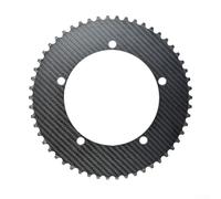 Corona a ingranaggi fissi in fibra di carbonio compatibile con supporto BCD144, volano per bici da pista a velocità singola 49T 64T per prestazioni da corsa e guida quotidiana (50T)