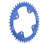 Corona a manovella 104BCD con design unico dei denti, corona in alluminio resistente all'usura per la guida fluida, ideale per gli appassionati di mountain bike (BLUE)