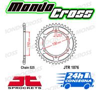Corona acciaio JT 45 denti Passo 525 zincata nera YAMAHA YZF R6 2006-2020