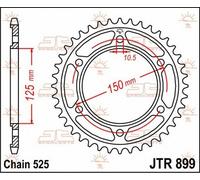 CORONA ACCIAIO KTM 1050 ADVENTURE 2015 JT JTR899.45 45 DENTI PASSO 525