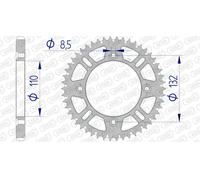 Corona AFAM Alluminio Ultraleggera Florale 72102-paso 428 per Motocicletta